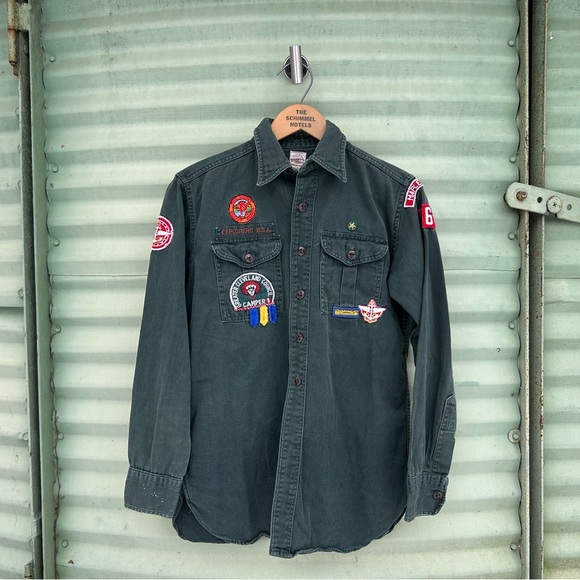 Other - 1950’s Vintage Boy-scouts Green Button Up